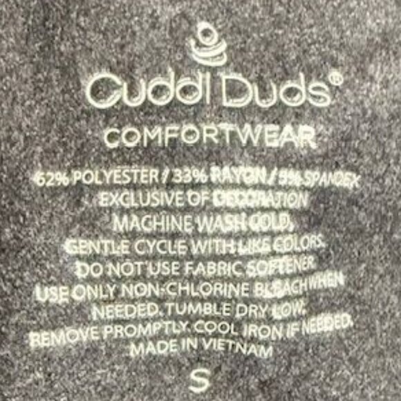 NWOT Cuddl Duds Comfortwear Black Fleece Lined Thumbhole Hoodie - Picture 13 of 14